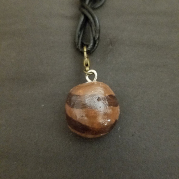 Set of 4 Hand Crafted Chocolate Truffles Neckalce/Choker Charms Comes w/ - Picture 4 of 8